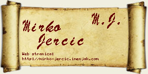 Mirko Jerčić vizit kartica